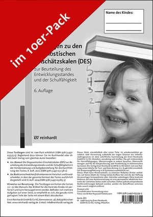 Barth, Karlheinz. Testbogen zu den Diagnostischen Einschätzskalen (DES) zur Beurteilung des Entwicklungsstandes und der Schulfähigkeit - (10er Pack). Reinhardt Ernst, 2025.