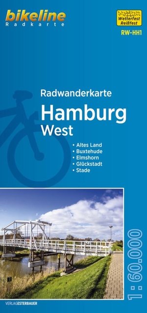 Esterbauer Verlag (Hrsg.). Radwanderkarte Hamburg West 1 : 60 000 RW-HH1 - Altes Land, Buxtehude, Elmshorn, Glückstadt, Stade. Esterbauer GmbH, 2018.