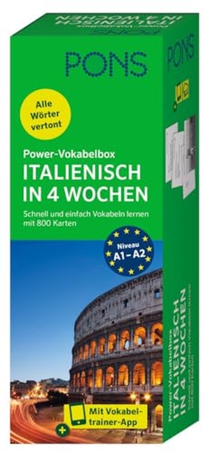 PONS Power-Vokabelbox Italienisch in 4 Wochen - Schnell und einfach Vokabeln lernen mit 800 Karten. Pons Langenscheidt GmbH, 2024.