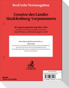 Gesetze des Landes Mecklenburg-Vorpommern 80. Ergänzungslieferung