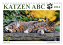 Katzen ABC (Tischkalender 2024 DIN A5 quer), CALVENDO Monatskalender