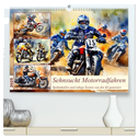Sehnsucht Motorradfahren (hochwertiger Premium Wandkalender 2025 DIN A2 quer), Kunstdruck in Hochglanz