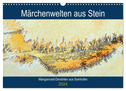 Märchenwelten aus Stein - Manganoxid-Dendriten aus Solnhofen (Wandkalender 2024 DIN A3 quer), CALVENDO Monatskalender