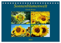 Sonnenblumenwelt (Tischkalender 2024 DIN A5 quer), CALVENDO Monatskalender