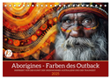 Aborigines - Farben des Outback (Tischkalender 2025 DIN A5 quer), CALVENDO Monatskalender