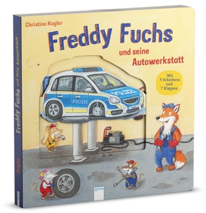 Kugler, Christine. Freddy Fuchs und seine Autowerkstatt - Pappbilderbuch mit Reimen, Schiebern und Klappen ab 2 Jahren. Arena Verlag GmbH, 2021.