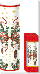 Adventskalender-Kerze - O du fröhlicher Advent!