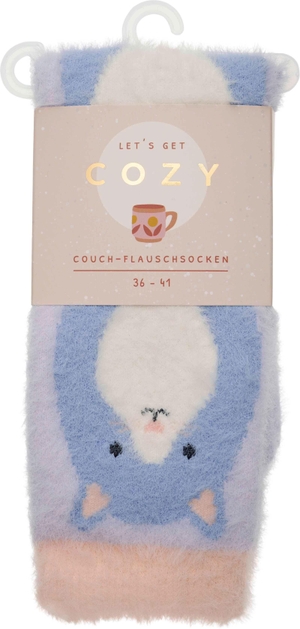 Groh Verlag (Hrsg.). COZY Couch-Flauschsocken"Cozy Cat", blau - Flauschige Wohlfühlsocken mit niedlichem Katzenmotiv. Groh Verlag, 2026.