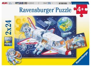 Ravensburger Kinderpuzzle - 05665 Reise durch den Weltraum - 2x24 Teile Puzzle für Kinder ab 4 Jahren. Ravensburger Spieleverlag, 2023.