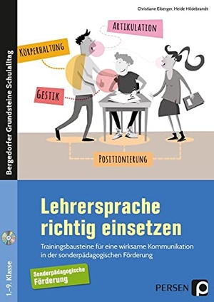 Eiberger, Christiane / Heide Hildebrandt. Lehrersprache richtig einsetzen - Trainingsbausteine für eine wirksame Kommunikation in der sonderpädagogischen Förderung (1. bis 9. Klasse). Persen Verlag i.d. AAP, 2014.