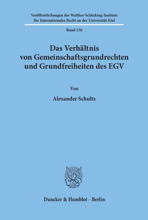 Schultz, Alexander. Das Verhältnis von Gemeinschaftsgrundrechten und Grundfreiheiten des EGV.. Duncker & Humblot, 2005.