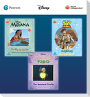 Pearson Bug Club Disney Year 1 Pack E, including decodable phonics readers for phase 5; Moana: The Way to the Sea, Toy Story: Andy's Party, The Princess and the Frog: The Sweetest Firefly
