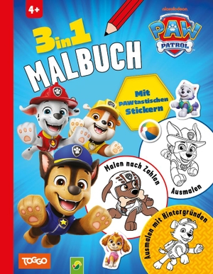 PAW Patrol 3-in-1 Malbuch I Ab 4 Jahren - Mit pawtastischen Stickern. Schwager und Steinlein, 2026.
