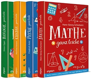 Schumann, Hans-Georg / Holst, Friedrich et al. Mathe, Physik, Chemie und Biologie ganz leicht im Paket - 4 Bücher in einem. Impian GmbH, 2021.