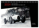 Cars and Stars, Retro-Motorsport-Gemälde in SW (Tischkalender 2024 DIN A5 quer), CALVENDO Monatskalender