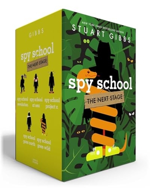 Gibbs, Stuart. Spy School the Next Stage (Boxed Set) - Spy School Revolution; Spy School at Sea; Spy School Project X; Spy School Goes North; Spy School Goes Wild. Simon & Schuster Books for Young Readers, 2025.