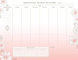 Insights. Gratitude Weekly Planner Notepad - (Mindfulness Gifts, Gratitude Journal for Women, Back to School Supplies). Insights, 2021.