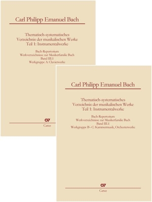 Enßlin, Wolfram (Hrsg.). Bach-Repertorium Band III.1: Carl Philipp Emanuel Bach - Thematisch-systematisches Verzeichnis der musikalischen Werke. Carus-Verlag Stuttgart, 2026.