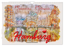 Hamburg - malerische Metropole (Wandkalender 2025 DIN A4 quer), CALVENDO Monatskalender