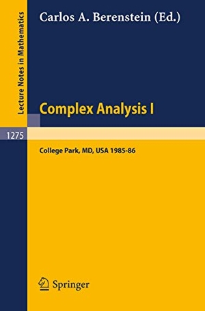 Berenstein, Carlos A. (Hrsg.). Complex Analysis I - Proceedings of the Special Year Held at the University of Maryland, College Park, 1985-86. Springer Berlin Heidelberg, 1987.