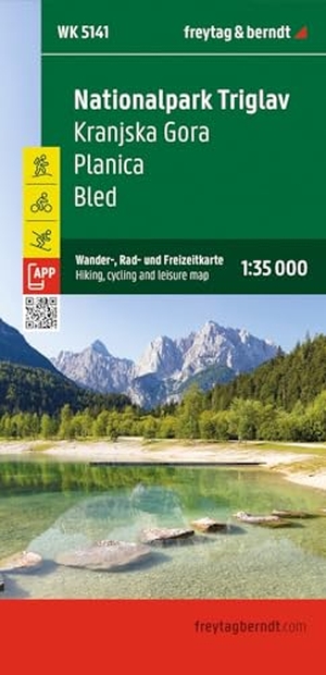 Freytag & Berndt (Hrsg.). freytag & berndt Wanderkarte Nationalpark Triglav - Kranjska Gora - Planica - Bled 1:35.000 - Kranjska Gora - Bled, mit APP, wasserfest und reißfest. Freytag + Berndt, 2026.