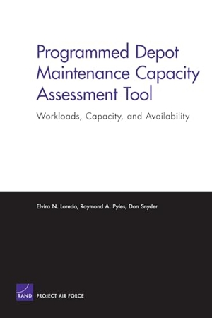Loredo, Elvira N / Pyles, Raymond A et al. Programmed Depot Maintenance Capacity Assessment Tool - Workloads, Capacity, and Availability. RAND Corporation, 2007.