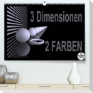 3 Dimensionen - 2 Farben (Premium, hochwertiger DIN A2 Wandkalender 2023, Kunstdruck in Hochglanz)