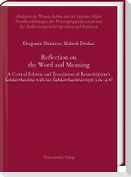 Reflection on the Word and Meaning