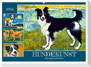 Hundekunst (Wandkalender 2024 DIN A2 quer), CALVENDO Monatskalender