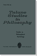 Studies in Philosophical Psychology