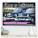 Black is Beautiful - Schwarze Oldtimer (hochwertiger Premium Wandkalender 2025 DIN A2 quer), Kunstdruck in Hochglanz