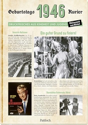 Wielandt, Ute. 1946 - Geburtstagskurier - Druckfrisches aus Kindheit und Jugend | Zum 80. Geburtstag. Pattloch Geschenkbuch, 2025.