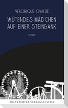 Wütendes Mädchen auf einer Steinbank