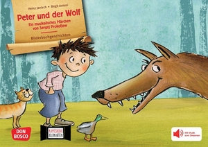 Janisch, Heinz. Peter und der Wolf. Ein musikalisches Märchen von Sergej Prokofjew. Kamishibai Bildkartenset - Entdecken - Erzählen - Begreifen: Bilderbuchgeschichten. Musikalische Früherziehung mit Klassik für Kinder. Don Bosco Medien GmbH, 2023.