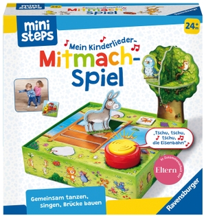 Ravensburger ministeps 4172 Mein Kinderlieder-Mitmachspiel, Lustiges Bewegungspiel mit 12 beliebten Kinderliedern, Spielzeug ab 2 Jahre. Ravensburger Spieleverlag, 2020.