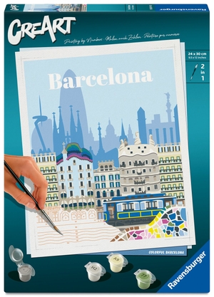 CreArt, Malen nach Zahlen Citys - Farbenfrohes Barcelona. Ravensburger Spieleverlag, 2026.