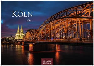 Köln Kalender 2027 - Wandkalender | Fotokalender Deutschland 50x35cm - beeindruckende Fotos vom Dom, Rhein & Altstadt, großformatig, hochwertigl verarbeitet. Casares Fine Art Edition, 2026.