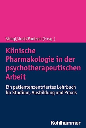 Stingl, Julia C. / Katja S. Just et al (Hrsg.). Klinische Pharmakologie in der psychotherapeutischen Arbeit - Ein patientenzentriertes Lehrbuch für Studium, Ausbildung und Praxis. Kohlhammer W., 2023.
