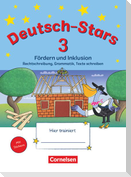 Deutsch-Stars 3. Schuljahr. Fördern und Inklusion - Übungsheft. Mit Lösungen