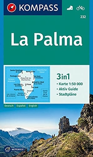 Kompass-Karten Gmbh (Hrsg.). KOMPASS Wanderkarte 232 La Palma 1:50.000 - 3in1 Wanderkarte mit Aktiv Guide und Stadtplänen. Fahrradfahren. Kompass Karten GmbH, 2020.