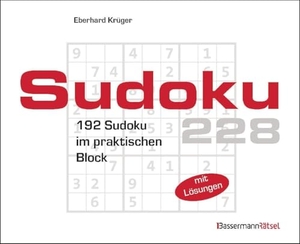 Krüger, Eberhard. Sudokublock 228 (5 Exemplare à 2,99 EUR) - 192 Sudoku im praktischen Block. Bassermann, Edition, 2025.