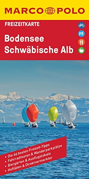 MARCO POLO Freizeitkarte 41 Bodensee, Schwäbische Alb 1:100.000 - 1:100 000. Mairdumont, 2022.