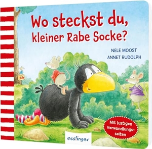 Moost, Nele. Der kleine Rabe Socke: Wo steckst du, kleiner Rabe Socke? - Verwandlungs- und Mitmach-Buch, Pappbilderbuch ab 2. Esslinger Verlag, 2026.