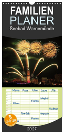 Familienplaner 2027 - Seebad Warnemünde mit 5 Spalten (Wandkalender, 21 x 45 cm) CALVENDO