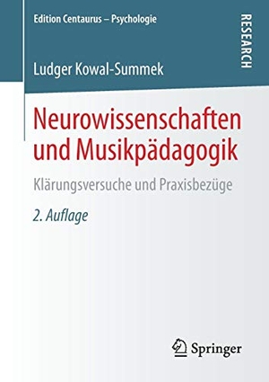 Kowal-Summek, Ludger. Neurowissenschaften und Musikpädagogik - Klärungsversuche und Praxisbezüge. Springer Fachmedien Wiesbaden, 2018.
