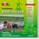 Ostfriesland Freizeitatlas (ganze ostfriesische Halbinsel) - Spiralbindung, KVplan, Radkarte/Freizeitkarte, 1:60.000