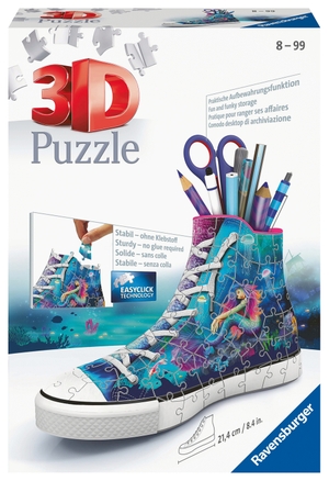 Ravensburger 3D Puzzle 11279 Sneaker Bezaubernde Meerjungfrauen - Praktischer Stiftehalter - 108 Teile - Schreibtisch-Organizer für Kinder ab 8 Jahren. Ravensburger Spieleverlag, 2022.