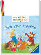 Mein Knuddel-Knautsch-Buch: Meine ersten Kinderlieder; weiches Stoffbuch, waschbares Badebuch, Babyspielzeug ab 6 Monate