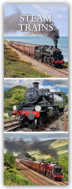 Gifted Stationery Co. Ltd. Steam Trains - Dampflokomotiven - Slimline-Kalender 2027 - Original Gifted Stationery Kalender - Slimline [Mehrsprachig] [Kalender]. Browntrout Verlags GmbH, 2026.