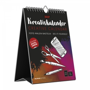 Alpha Edition (Hrsg.). Kreativkalender Tischaufsteller hoch schwarz 2027 - Bastelpapier schwarz. Neumann Verlage GmbH & Co, 2026.